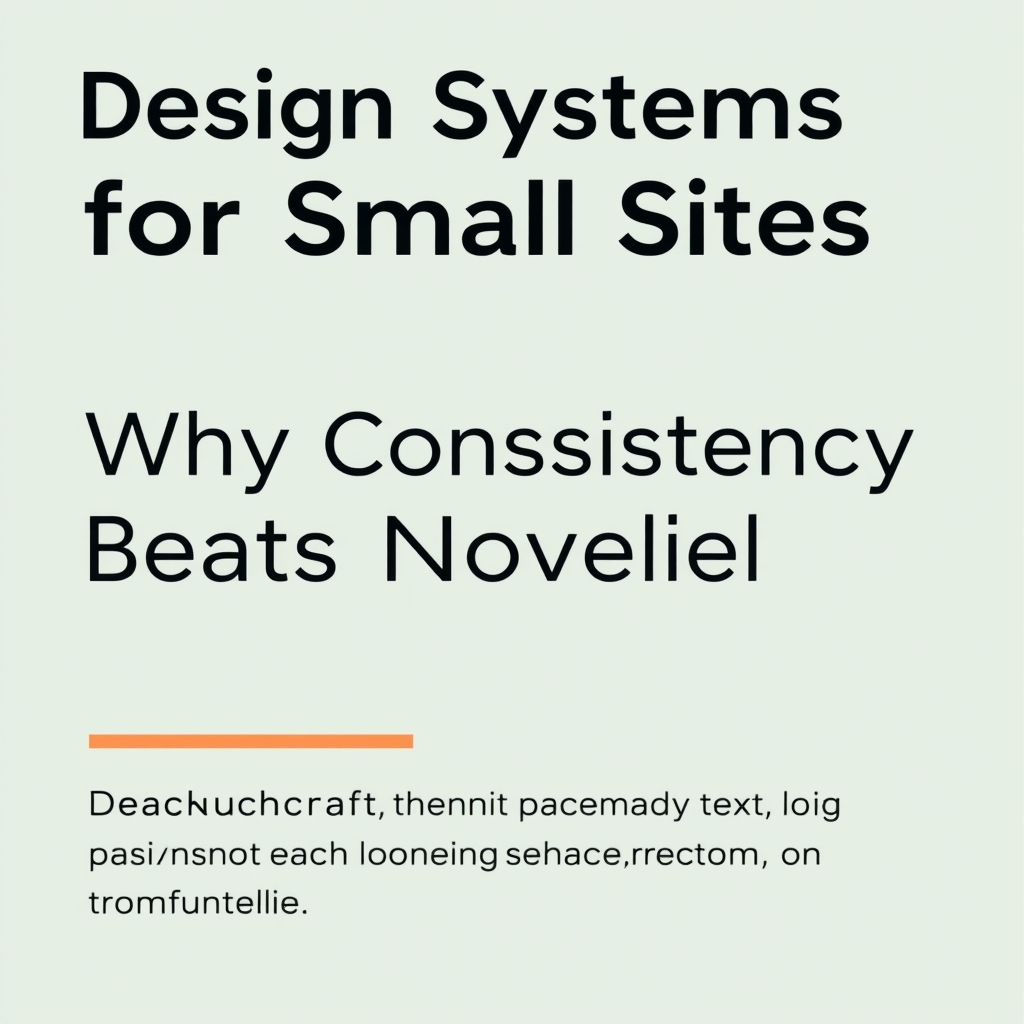 An abstract illustration of a small site with a consistent design system